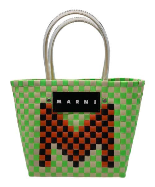 MARNI（マルニ）MARNI (マルニ) トートバッグ グリーン×ホワイトの古着・服飾アイテム