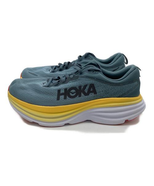 M BONDI 8 HOKAONEONE（エム ボンダイ エイト ホカオネオネ）M BONDI 8 HOKAONEONE (エム ボンダイ エイト ホカオネオネ) ローカットスニーカー ブルー×イエロー サイズ:28.5cmの古着・服飾アイテム