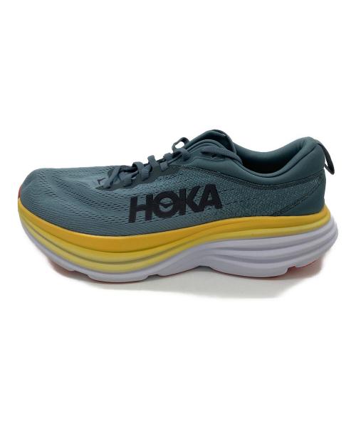 M BONDI 8 HOKAONEONE（エム ボンダイ エイト ホカオネオネ）M BONDI 8 HOKAONEONE (エム ボンダイ エイト ホカオネオネ) ローカットスニーカー ブルー×イエロー サイズ:28.5cmの古着・服飾アイテム