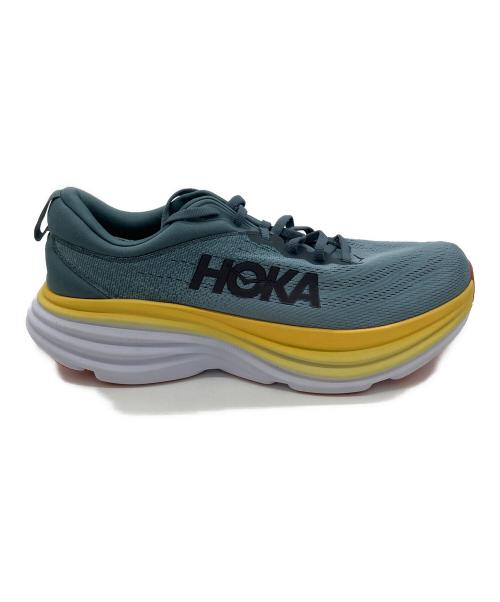 M BONDI 8 HOKAONEONE（エム ボンダイ エイト ホカオネオネ）M BONDI 8 HOKAONEONE (エム ボンダイ エイト ホカオネオネ) ローカットスニーカー ブルー×イエロー サイズ:28.5cmの古着・服飾アイテム