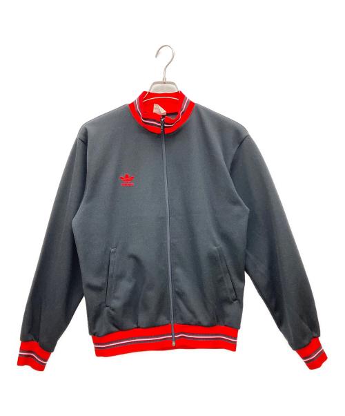 adidas（アディダス）adidas (アディダス) トラックジャケット ブラック×レッド サイズ:Lの古着・服飾アイテム