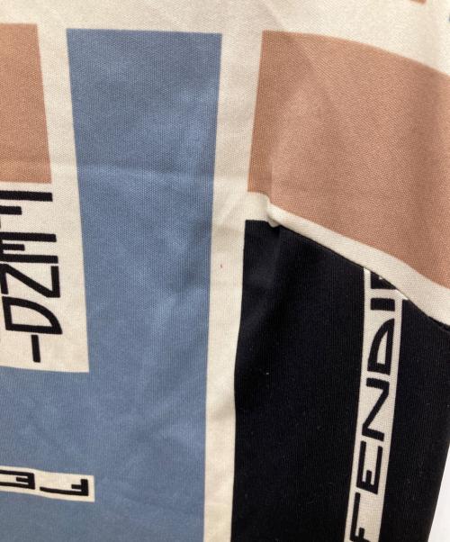 FENDI（フェンディ）FENDI (フェンディ) ノースリーブワンピース ブルー×ベージュ サイズ:42の古着・服飾アイテム