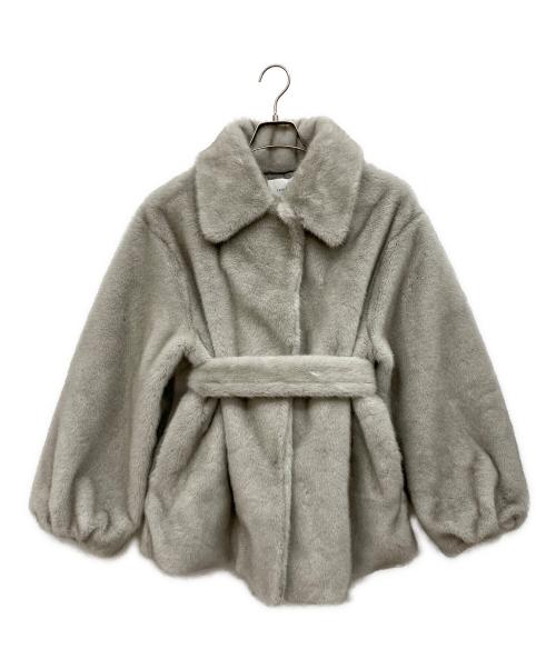 CASA FLINE（カーサフライン）CASA FLINE (カーサフライン) スタンドカラーリサイクルファーコート グレー サイズ:freeの古着・服飾アイテム