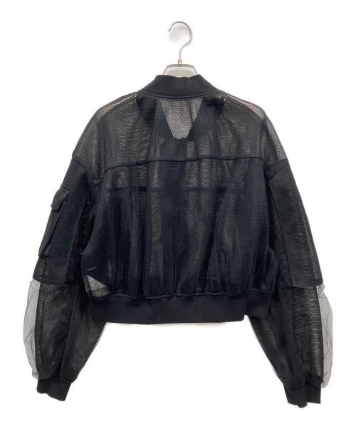 MAISON SPECIAL（メゾンスペシャル）MAISON SPECIAL (メゾンスペシャル) チュールレイヤードブルゾン ブラック サイズ:Freeの古着・服飾アイテム
