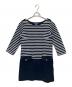BURBERRY BLUE LABEL（バーバリー ブルー レーベル）の古着「長袖ワンピース」｜ネイビー×ホワイト