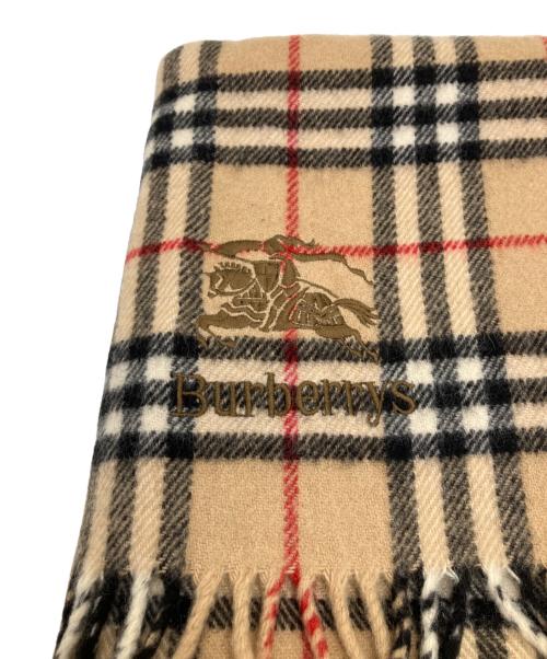 Burberry's（バーバリーズ）Burberry's (バーバリーズ) ウールマフラー ベージュの古着・服飾アイテム