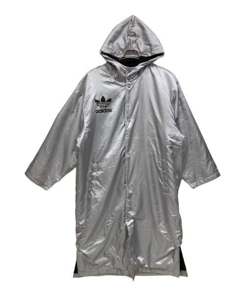 adidas（アディダス）adidas (アディダス) ベンチコート シルバー サイズ:Mの古着・服飾アイテム
