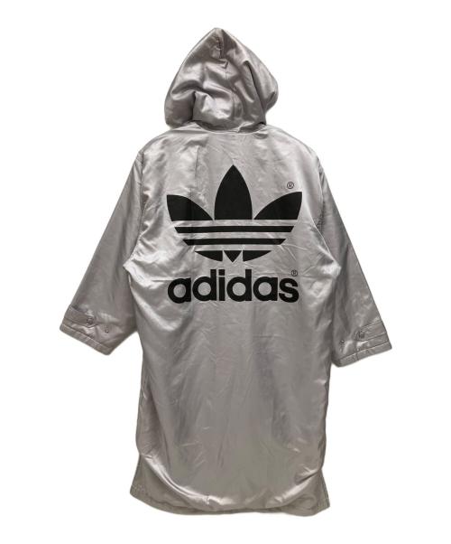 adidas（アディダス）adidas (アディダス) ベンチコート シルバー サイズ:Mの古着・服飾アイテム