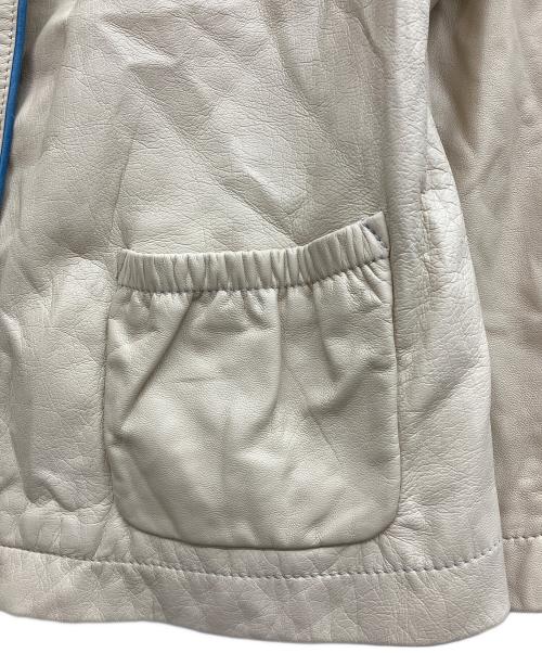 OLIVIERI（オリヴィエリ）OLIVIERI (オリヴィエリ) レザージャケット ベージュ サイズ:42の古着・服飾アイテム