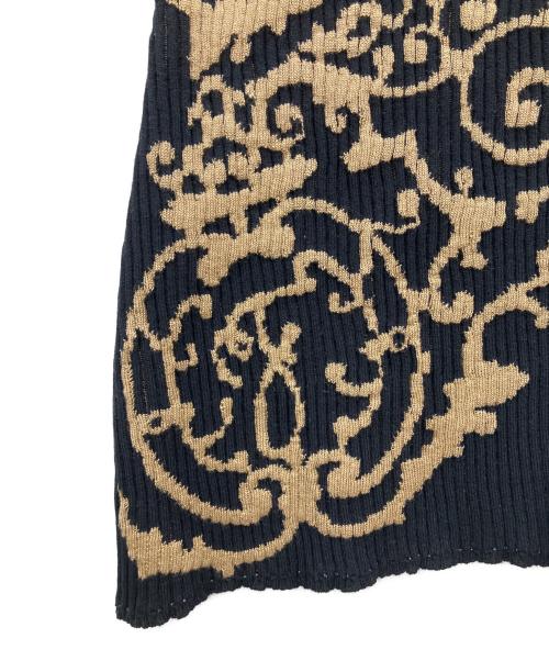 FENDI（フェンディ）FENDI (フェンディ) 薄手ニット ブラック×ベージュ サイズ:40の古着・服飾アイテム