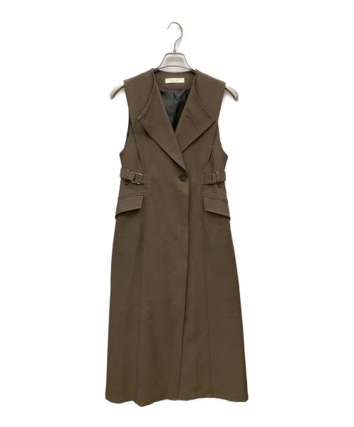 PUBLIC TOKYO（パブリックトウキョウ）PUBLIC TOKYO (パブリックトウキョウ) ノースリーブワンピース ブラウン サイズ:1の古着・服飾アイテム