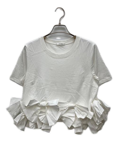 Snidel（スナイデル）Snidel (スナイデル) 半袖カットソー ホワイト サイズ:Fの古着・服飾アイテム