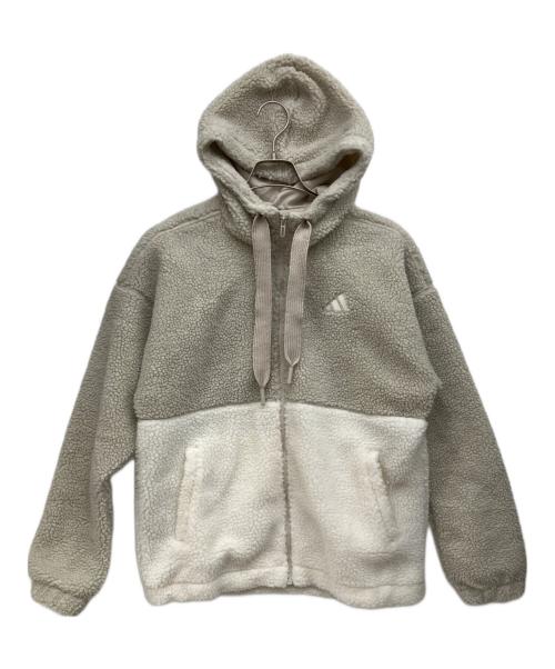 adidas（アディダス）adidas (アディダス) ボアジャケット ホワイト サイズ:Sの古着・服飾アイテム