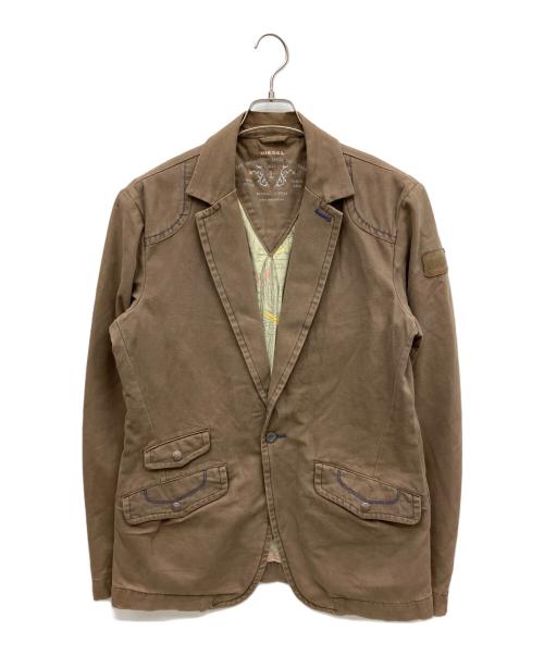 DIESEL（ディーゼル）DIESEL (ディーゼル) テーラードジャケット ブラウン サイズ:2の古着・服飾アイテム