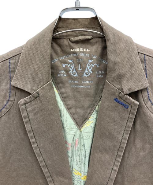 DIESEL（ディーゼル）DIESEL (ディーゼル) テーラードジャケット ブラウン サイズ:2の古着・服飾アイテム