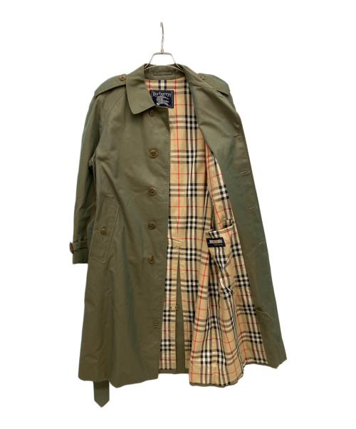 Burberry's（バーバリーズ）Burberry's (バーバリーズ) ステンカラーコート グリーン サイズ:170の古着・服飾アイテム