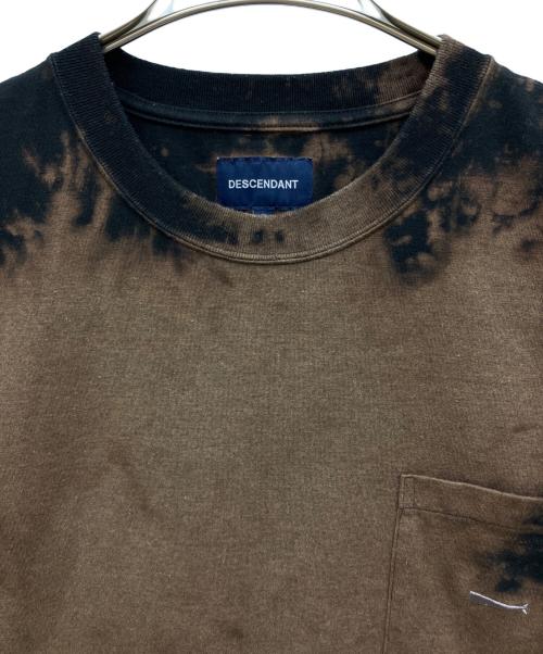 DESCENDANT（ディセンダント）DESCENDANT (ディセンダント) 半袖カットソー ブラウン×ブラック サイズ:Mの古着・服飾アイテム