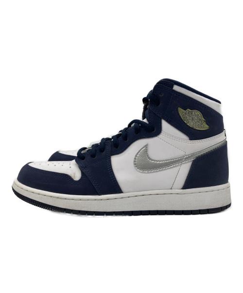 NIKE（ナイキ）NIKE (ナイキ) AIR JORDAN1 ネイビー×ホワイト サイズ:25cmの古着・服飾アイテム