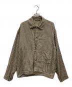 COMOLIコモリ）の古着「ストライプブルゾン」｜ブラック×ベージュ