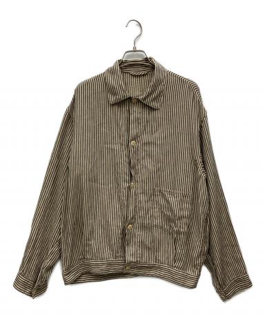 中古・古着通販】COMOLI (コモリ) ストライプブルゾン ブラック
