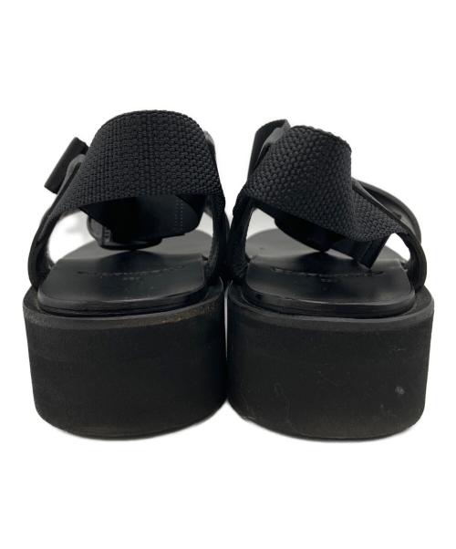 FOOTWORKS（フットワークス）FOOTWORKS (フットワークス) Sandals with Velcro Straps(wide belt) in Grain Leather ブラック サイズ:25.5cmの古着・服飾アイテム