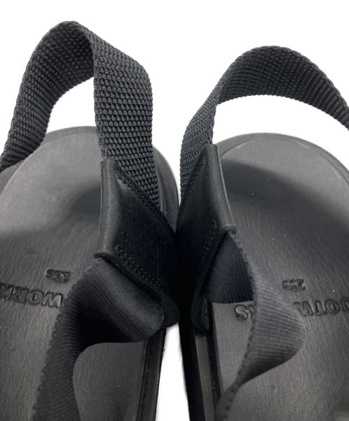 FOOTWORKS（フットワークス）FOOTWORKS (フットワークス) Sandals with Velcro Straps(wide belt) in Grain Leather ブラック サイズ:25.5cmの古着・服飾アイテム