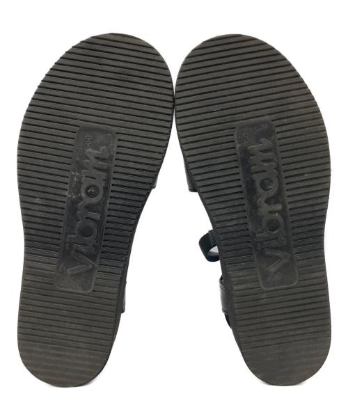 FOOTWORKS（フットワークス）FOOTWORKS (フットワークス) Sandals with Velcro Straps(wide belt) in Grain Leather ブラック サイズ:25.5cmの古着・服飾アイテム