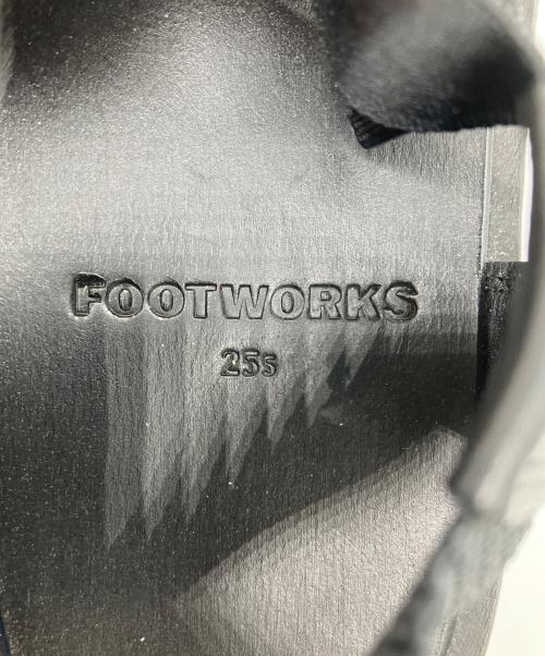 FOOTWORKS（フットワークス）FOOTWORKS (フットワークス) Sandals with Velcro Straps(wide belt) in Grain Leather ブラック サイズ:25.5cmの古着・服飾アイテム