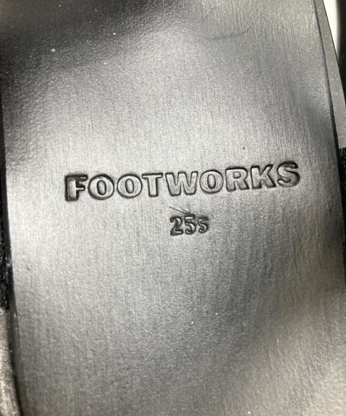 FOOTWORKS（フットワークス）FOOTWORKS (フットワークス) Sandals with Velcro Straps(wide belt) in Grain Leather ブラック サイズ:25.5cmの古着・服飾アイテム