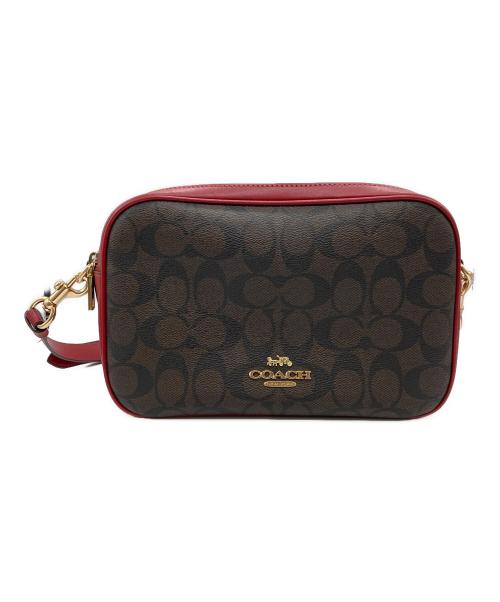 COACH（コーチ）COACH (コーチ) ショルダーバッグ ブラウン×レッドの古着・服飾アイテム