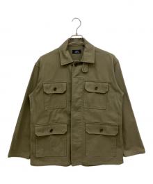 SHIPS（シップス）の古着「サージツイルサファリジャケット」｜オリーブ