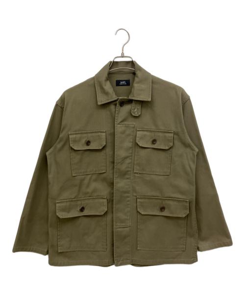 SHIPS（シップス）SHIPS (シップス) サージツイルサファリジャケット オリーブ サイズ:Mの古着・服飾アイテム