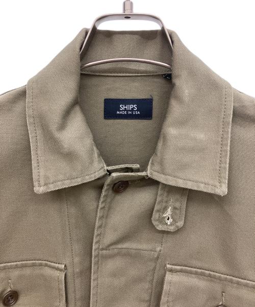 SHIPS（シップス）SHIPS (シップス) サージツイルサファリジャケット オリーブ サイズ:Mの古着・服飾アイテム