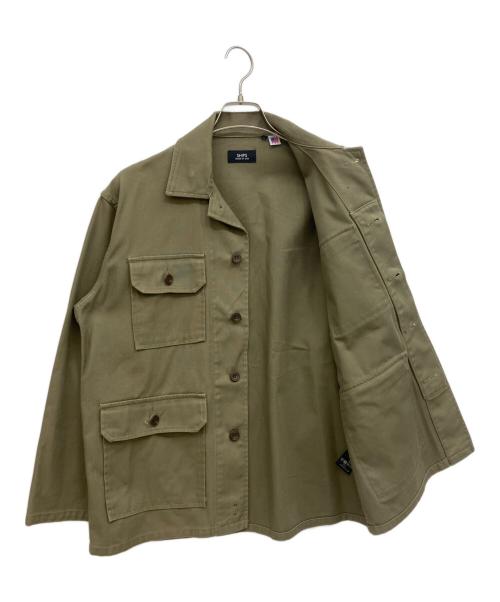 SHIPS（シップス）SHIPS (シップス) サージツイルサファリジャケット オリーブ サイズ:Mの古着・服飾アイテム