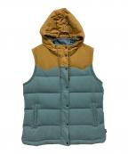 Patagoniaパタゴニア）の古着「ダウンベスト」｜ブルー×ブラウン