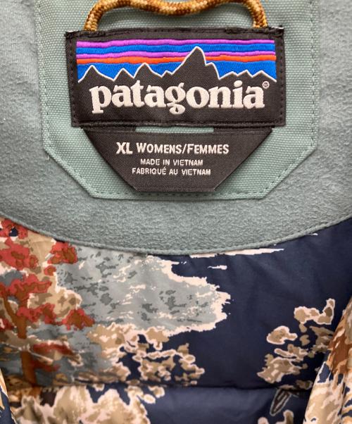 Patagonia（パタゴニア）Patagonia (パタゴニア) ダウンベスト ブルー×ブラウン サイズ:XLの古着・服飾アイテム