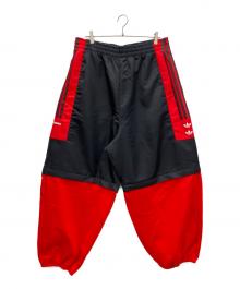 adidas（アディダス）の古着「フリースジップオフパンツ」｜ブラック×レッド