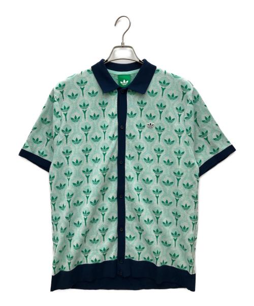 adidas（アディダス）adidas (アディダス) ポロシャツ グリーン×ネイビー サイズ:L 未使用品の古着・服飾アイテム