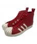 adidas（アディダス）の古着「ハイカットスニーカー」｜レッド×ホワイト