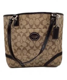 COACH（コーチ）の古着「トートバッグ」｜ベージュ×ブラウン