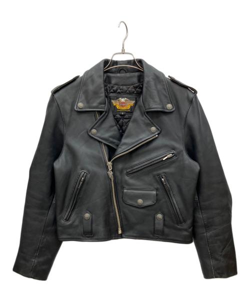 HARLEY-DAVIDSON（ハーレーダビッドソン）HARLEY-DAVIDSON (ハーレーダビッドソン) ライダースジャケット ブラック サイズ:Sの古着・服飾アイテム