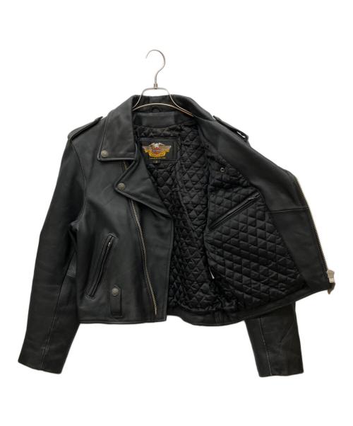 HARLEY-DAVIDSON（ハーレーダビッドソン）HARLEY-DAVIDSON (ハーレーダビッドソン) ライダースジャケット ブラック サイズ:Sの古着・服飾アイテム