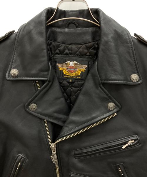 HARLEY-DAVIDSON（ハーレーダビッドソン）HARLEY-DAVIDSON (ハーレーダビッドソン) ライダースジャケット ブラック サイズ:Sの古着・服飾アイテム