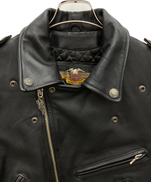 HARLEY-DAVIDSON（ハーレーダビッドソン）HARLEY-DAVIDSON (ハーレーダビッドソン) ライダースジャケット ブラック サイズ:Sの古着・服飾アイテム