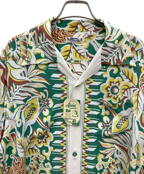 Sun Surf（サンサーフ）Sun Surf (サンサーフ) アロハシャツ ホワイト×グリーン サイズ:M 未使用品の古着・服飾アイテム
