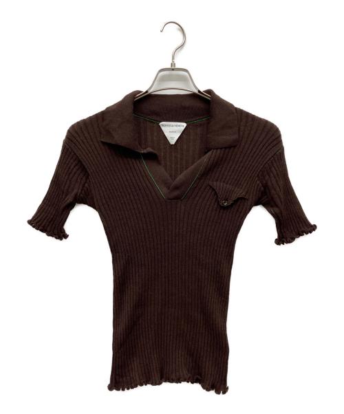 BOTTEGA VENETA（ボッテガベネタ）BOTTEGA VENETA (ボッテガベネタ) 薄手ニット ブラウン サイズ:XSの古着・服飾アイテム