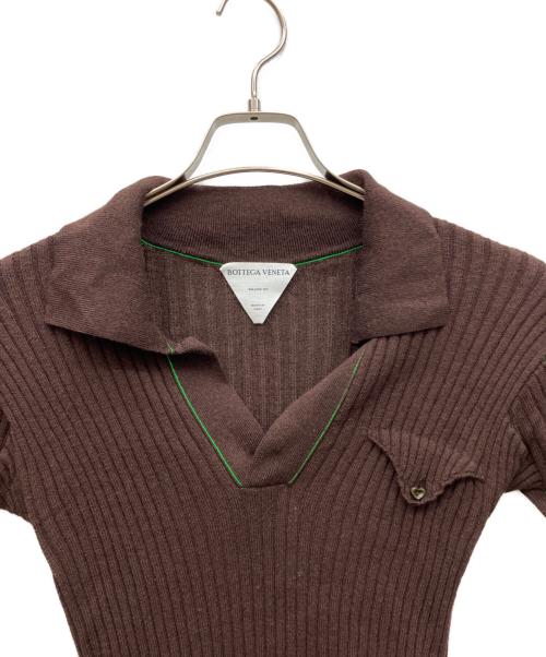 BOTTEGA VENETA（ボッテガベネタ）BOTTEGA VENETA (ボッテガベネタ) 薄手ニット ブラウン サイズ:XSの古着・服飾アイテム