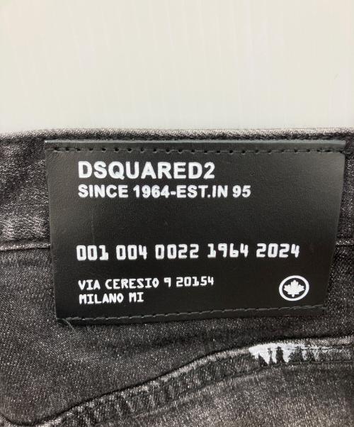 DSQUARED2（ディースクエアード）DSQUARED2 (ディースクエアード) ペイント加工デニムパンツ ブラック サイズ:81cmの古着・服飾アイテム