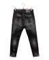 DSQUARED2 (ディースクエアード) ペイント加工デニムパンツ ブラック サイズ:81cm：13000円