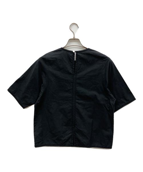 homspun（ホームスパン）homspun (ホームスパン) 半袖ブラウス ブラック サイズ:Sの古着・服飾アイテム
